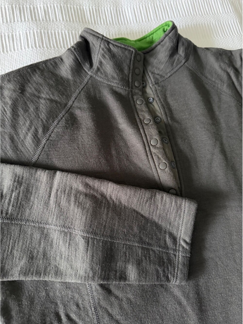 Ibex Jacket Sweater Merino Wool Half Snap Activewear Warm Long Sleeve Hiking Med